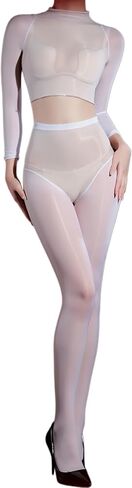 Body Stockings for Women Lingerie Body Stocking Oil Shiny Bodystocking Separates Shiny Pantyhose in Saudi Arabia