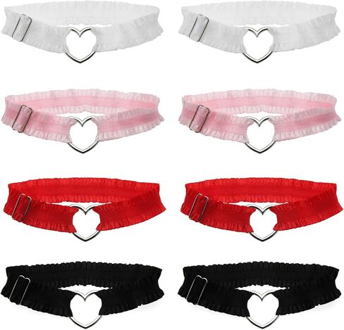 Lace Heart Leg Garter, Adjustable Elastice Thigh Garters Belt for Women Parties in Kuwait