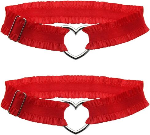 Lace Heart Leg Garter, Adjustable Elastice Thigh Garters Belt for Women Parties in Kuwait