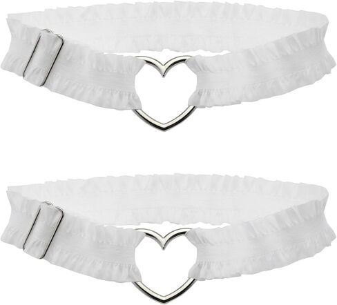 Lace Heart Leg Garter, Adjustable Elastice Thigh Garters Belt for Women Parties in Kuwait