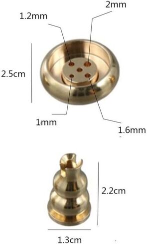 4 Pcs Mini Brass Incense Holder, Gourd Shaped/Detachable 5 Holes Incense Stick Holder, Portable Incense Holder for Home Office Yoga Spa Meditation in Kuwait