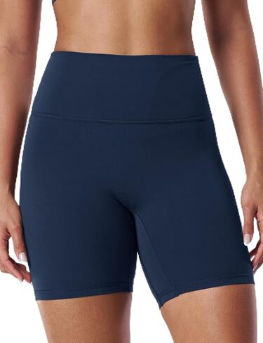 K-Swiss Women's Biker Shorts - No Front Seam 6" High Waisted Stretchy Soft Yoga Gym Workout Shorts in Kuwait