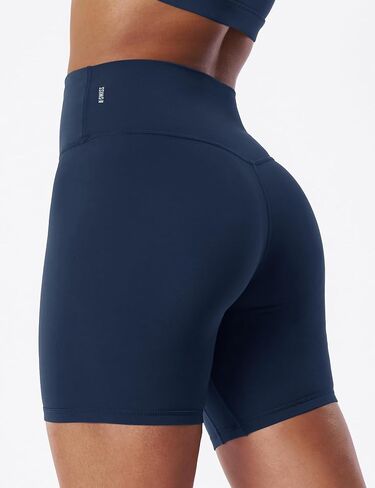K-Swiss Women's Biker Shorts - No Front Seam 6" High Waisted Stretchy Soft Yoga Gym Workout Shorts in Kuwait