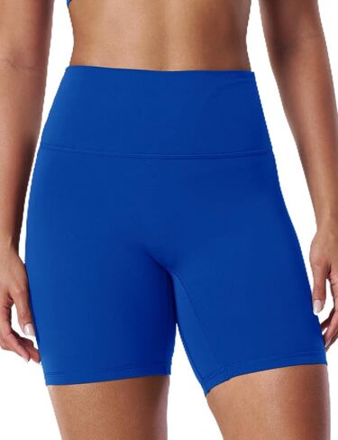 K-Swiss Women's Biker Shorts - No Front Seam 6" High Waisted Stretchy Soft Yoga Gym Workout Shorts in Kuwait