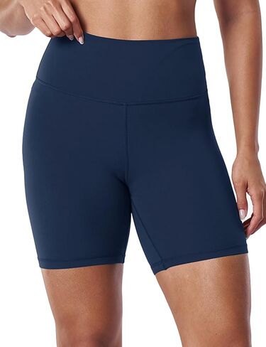 K-Swiss Women's Biker Shorts - No Front Seam 6" High Waisted Stretchy Soft Yoga Gym Workout Shorts in Kuwait