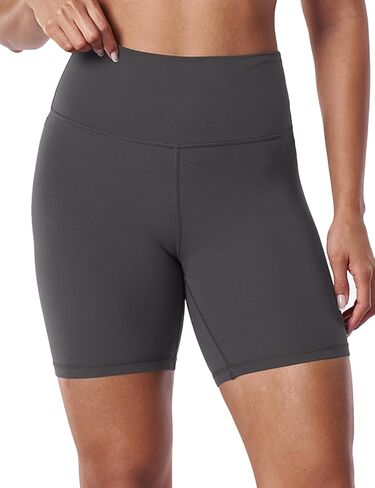 K-Swiss Women's Biker Shorts - No Front Seam 6" High Waisted Stretchy Soft Yoga Gym Workout Shorts in Kuwait