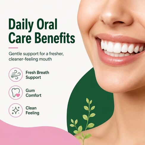 VeroCore Oral Defense، البروبيوتيك عن طريق الفم لرائحة الفم الكريهة، إصلاح اللثة لانحسار اللثة، نفس منعش وشعور نظيف، راحة اللثة ودعم النظافة اليومية، نكهة الفراولة، 60 قطعة in Kuwait
