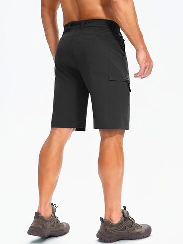 Men's Hiking Cargo Shorts 9" with Zipper Pockets Quick Dry Lightweight Casual Stretch Golf Short Outdoor Summer in Kuwait