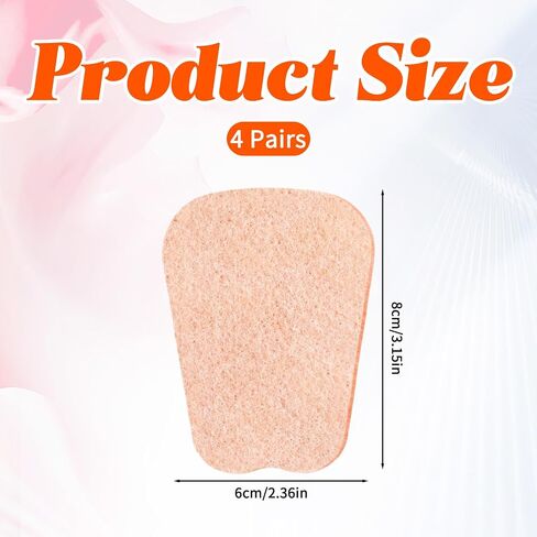 4Pair Felt Tongue Pads for Shoes, Adhesive Shoe Tongue Pads for Men Women | Soft Self-Adhesive Non-slip Tongue Pad to Fill the Instep Space for Men Women Boots, Leather Shoes, Dress Shoes, Loafers in Kuwait