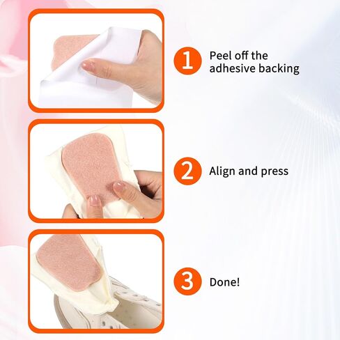 4Pair Felt Tongue Pads for Shoes, Adhesive Shoe Tongue Pads for Men Women | Soft Self-Adhesive Non-slip Tongue Pad to Fill the Instep Space for Men Women Boots, Leather Shoes, Dress Shoes, Loafers in Kuwait