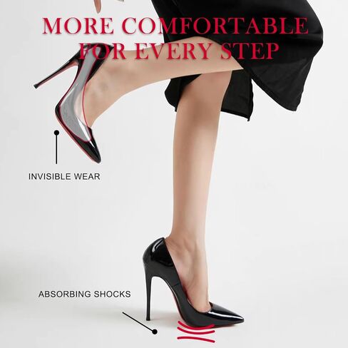 3/4 Gel High Heel Insoles,Clear Self-Adhesive Arch Support for Foot Pain Relief, Gel Shoe Inserts for Heels, Flats, Dress Shoes, and Sandals in Kuwait