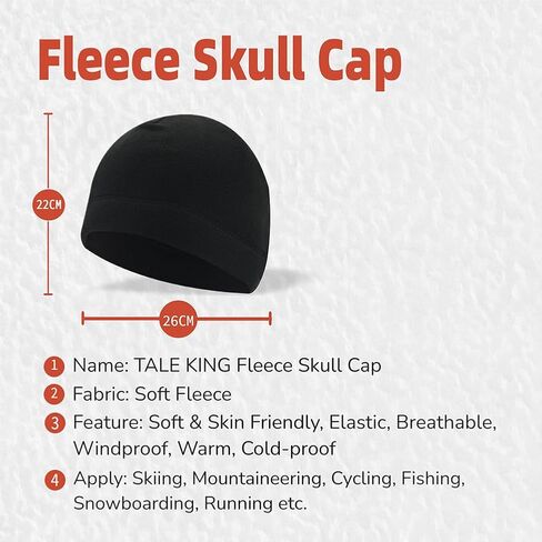 Fleece Skull Cap Beanie for Men & Women Winter Warm Beanie Hat Cold Weather Windproof Watch Cap Army Skiing in Kuwait