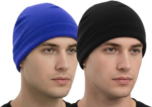 Fleece Skull Cap Beanie for Men & Women Winter Warm Beanie Hat Cold Weather Windproof Watch Cap Army Skiing in Kuwait