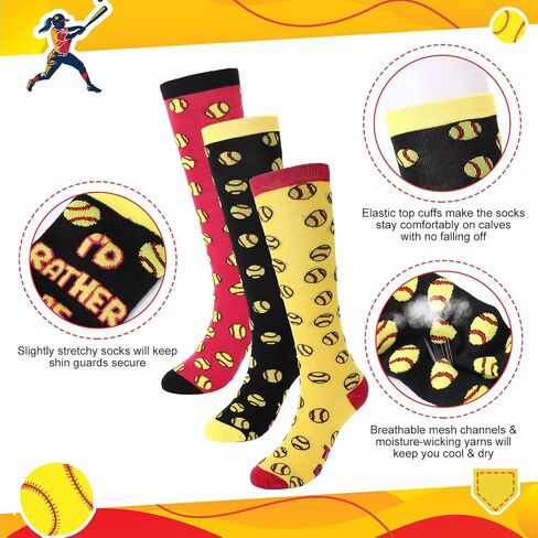 108 Pcs (12 Sets) Softball Team Gifts Party Favors Include Softball Socks, Gift Baskets Plastic Cups with Lids Straws Bracelets Hair Scrunchies Hair Ties Name Tags Yellow Ribbon Bows Clear Basket Bags in Saudi Arabia