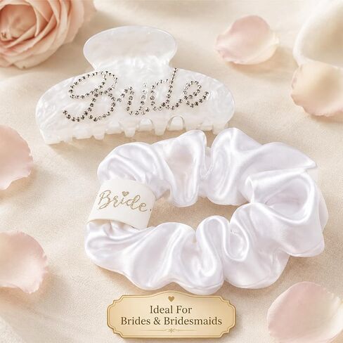 Degpum Bride Socks for Women,Scrunchy and Hair Clip Bride Gifts Bachelorette Party Favor Wedding Wifey Gifts for the Bride Cotton Socks for Bridesmaid Gift,Bachelorette Party Gift in Kuwait