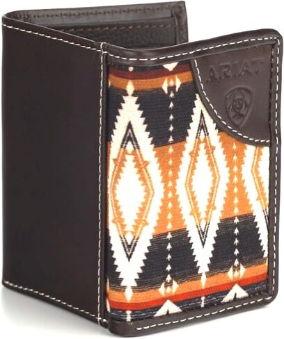 محفظة ARIAT Trifold Southwest من القماش، بني in Kuwait