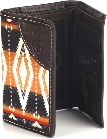 محفظة ARIAT Trifold Southwest من القماش، بني in Kuwait
