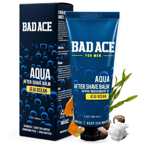 Aqua After Shave Balm For Men, Korean Skin Care, Men's Post Shave Lotion, Calms & Soothes Skin from Redness, Irritation & Razor Burn, Jeju Ocean (3 oz) in Kuwait