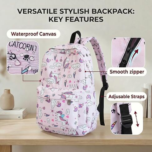 3-Piece Magical Storage Bag Set, Waterproof Lightweight Organizer Bags, Comfortable Daypack for Adventures, Unicorn in Kuwait