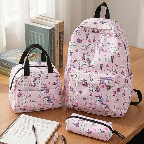 3-Piece Magical Storage Bag Set, Waterproof Lightweight Organizer Bags, Comfortable Daypack for Adventures, Unicorn in Kuwait