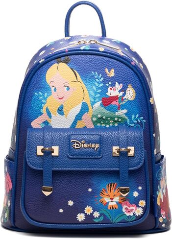 حقيبة نهارية صغيرة من الجلد النباتي مقاس 11 بوصة من Wondapop Disney Alice In Wonderland Garden Tea Party in Kuwait