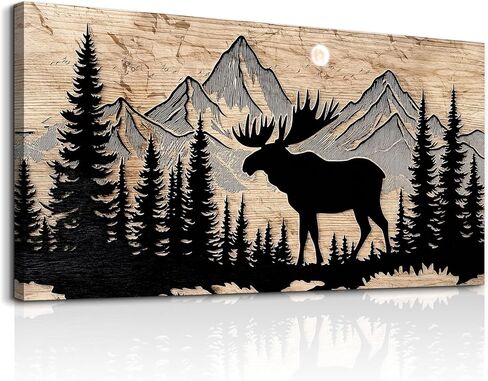 DZRWUBHS Canvas Wall Art For Living Room Large Wall Decor For Bedroom Modern Office Wall Decorations Forest Animal Paintings Farmhouse Landscape Pictures Artwork Room Aesthetic Home Decor 20x40 In in Saudi Arabia