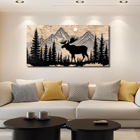 DZRWUBHS Canvas Wall Art For Living Room Large Wall Decor For Bedroom Modern Office Wall Decorations Forest Animal Paintings Farmhouse Landscape Pictures Artwork Room Aesthetic Home Decor 20x40 In in Saudi Arabia
