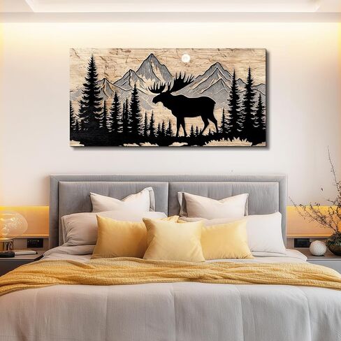 DZRWUBHS Canvas Wall Art For Living Room Large Wall Decor For Bedroom Modern Office Wall Decorations Forest Animal Paintings Farmhouse Landscape Pictures Artwork Room Aesthetic Home Decor 20x40 In in Saudi Arabia