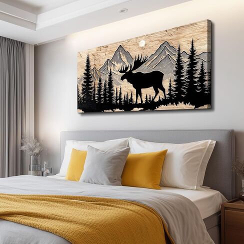 DZRWUBHS Canvas Wall Art For Living Room Large Wall Decor For Bedroom Modern Office Wall Decorations Forest Animal Paintings Farmhouse Landscape Pictures Artwork Room Aesthetic Home Decor 20x40 In in Saudi Arabia