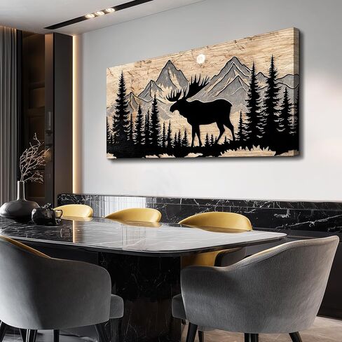 DZRWUBHS Canvas Wall Art For Living Room Large Wall Decor For Bedroom Modern Office Wall Decorations Forest Animal Paintings Farmhouse Landscape Pictures Artwork Room Aesthetic Home Decor 20x40 In in Saudi Arabia