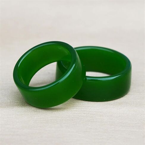 CAOMIAN Natural Chinese Green Hand-Carved Jade Ring Fashion Boutique Jewelry for Men and Women Jasper Ring Gift (Ring Size : 23) in Saudi Arabia