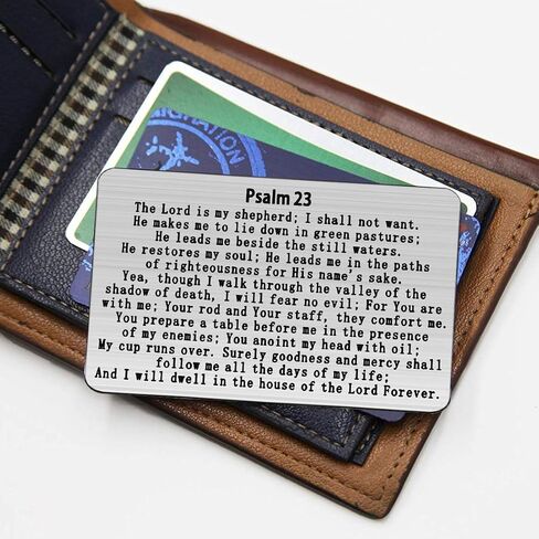 Gzrlyf Psalm 23 Wallet Card the Lord is My Shepherd Religious Gifts for Christian Inspirational Gifts (Wallet Card) in Saudi Arabia