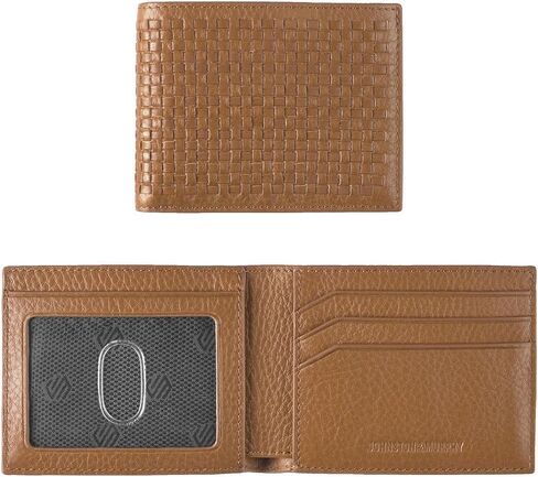 Johnston & Murphy Men's Kingston Woven Billfold, Brown, One Size in Saudi Arabia