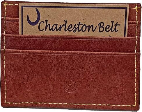 Charleston Belt Genuine Leather Card Case Wallet with Interior Pocket USA Flag in Saudi Arabia