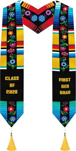 Romart Graduation Stole Class of 2026، وشاح التخرج من الجيل الأول للتمريض المكسيكي Serape مع شرابة للبالغين من الجنسين، 72 بوصة in Kuwait