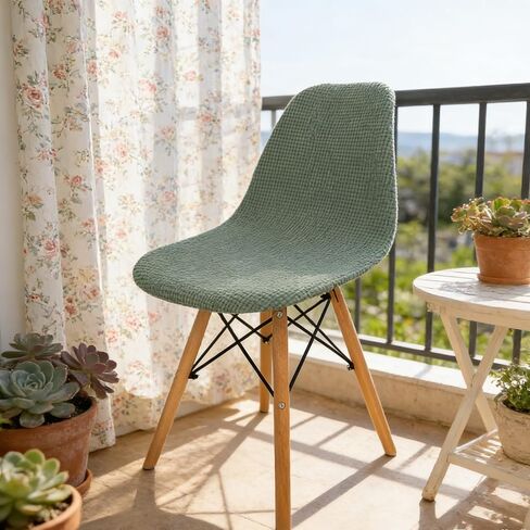 Solid Color Artificial Jade Velvet Chair Cover, Simple Home Elastic Backrest Slipcover, Khaki in Kuwait