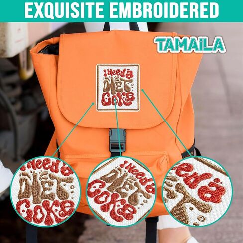 I Need A Diet C*ke Patch 3 Inches Diet C*ke Lover Funny Sayings Motivational Iron On/Sew On Embroidery Fabric Applique Patches for Trucker Hats Clothes Backpack DIY Accessories Friends Mom Gifts in Kuwait