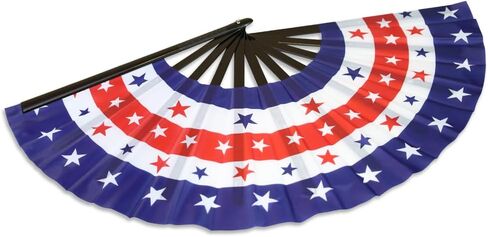 Flags Importer Large USA Stars Hand Fan - For Parties, Events, Raves, Indoor, Outdoor Use - 25" Wide Foldable Hand Fan Patriotic American USA fan in Saudi Arabia