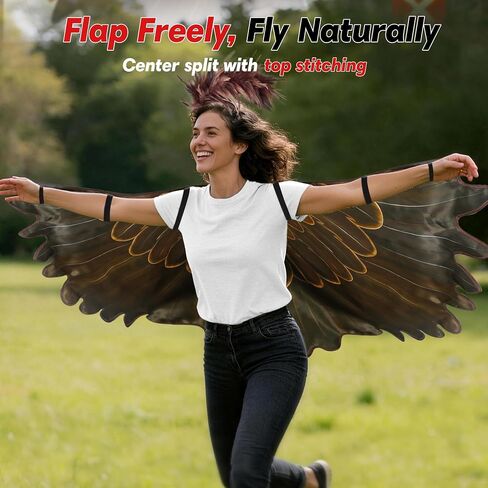 Double-Sided Adults Bird Wings Costume for Women, Eagle Costume Set for for 4th of July, Masquerade Halloween in Saudi Arabia