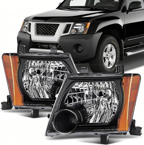 مساكن أسود واضحة لعام 2005 2007 2007 2008 2009 2008 2010 2012 2013 2014 2015 Nissan Xterra Headlips Assembly Assectize Assectible مع 05-15 Xterra Head Lights Replacement L+ R in Kuwait