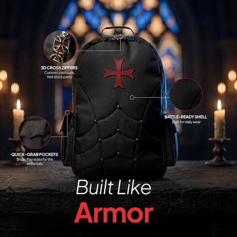 SAINT KAIZEN Backpack with External Lever Belt Straps, Custom 3D Cross Zippers, Gym and Travel Bag in Saudi Arabia