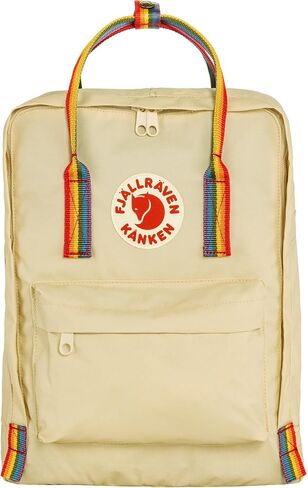 Fjallraven Kanken Rainbow Unisex Backpacks Size OS, Color: Light Oak/Rainbow Pattern in Saudi Arabia