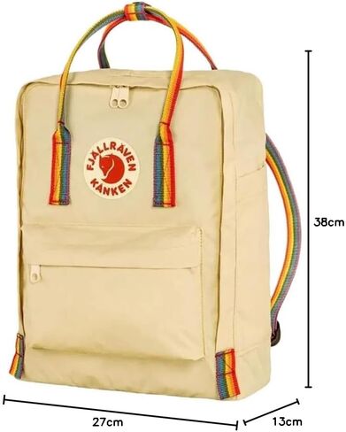 Fjallraven Kanken Rainbow Unisex Backpacks Size OS, Color: Light Oak/Rainbow Pattern in Saudi Arabia