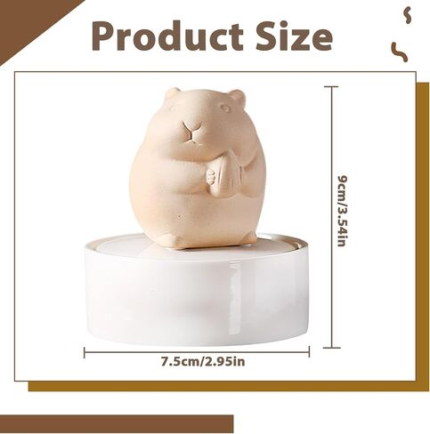 Ceramic Hamster Cremation Ash Keepsake Memorial Urn,Pet Loss Remembrance Urn for Hamster, Small Animal Ashes and Fur Storage Container (Beige, Medium, Seed) in Saudi Arabia