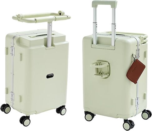 TABU 20" Carry On Luggage with Seat for Kids & Adults, Hardshell Ride On Suitcase with Double Handles & Cup Holder, TSA Lock, Pink in Saudi Arabia