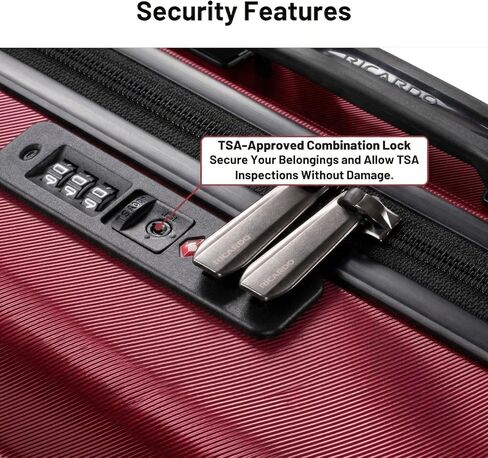 Ricardo Beverly Hills Brentwood Hardside Luggage Collection – Expandable Suitcases with Wheels and TSA Lock, 29" Large Check-in, Crimson in Saudi Arabia