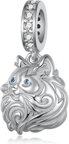 Ragdoll Cat 925 Sterling Silver Cat Charms for Bracelets Animal Jewelry Gifts for Women in Kuwait