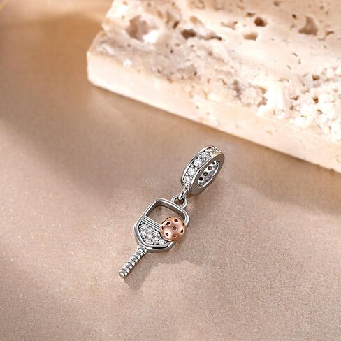 Pickleball Charms for Bracelet 925 Sterling Silver Sports Charms Pickleball Jewelry Gifts for Women Pickleball Lovers in Saudi Arabia