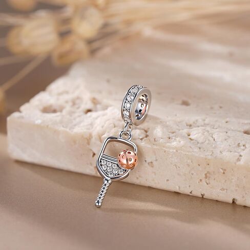 Pickleball Charms for Bracelet 925 Sterling Silver Sports Charms Pickleball Jewelry Gifts for Women Pickleball Lovers in Saudi Arabia
