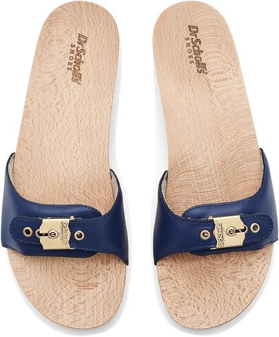 Dr. Scholl's, Womens, Original Pescura Slide Sandals, Navy, 9, Medium in Saudi Arabia